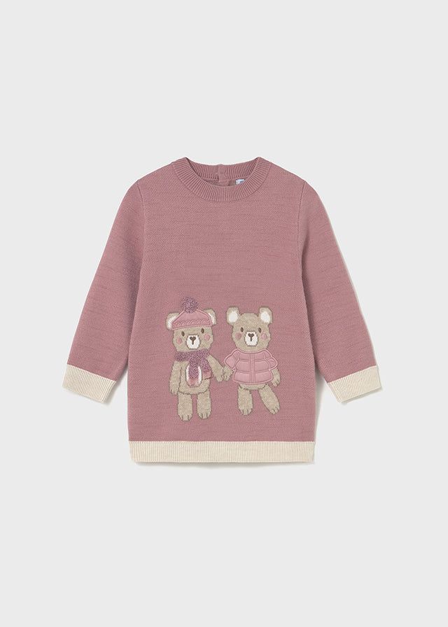 Vestito in maglia neonata Mayoral Orsetti rosa Mayoral 6 Mesi 68cm
