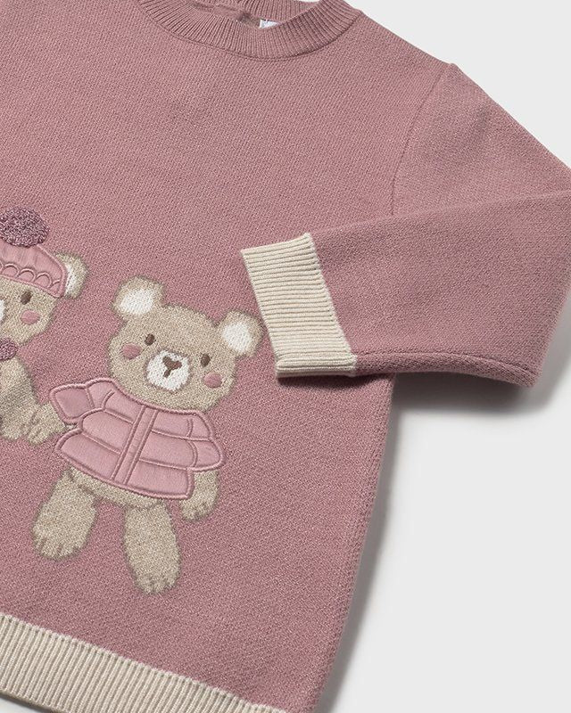 Vestito in maglia neonata Mayoral Orsetti rosa Mayoral 6 Mesi 68cm