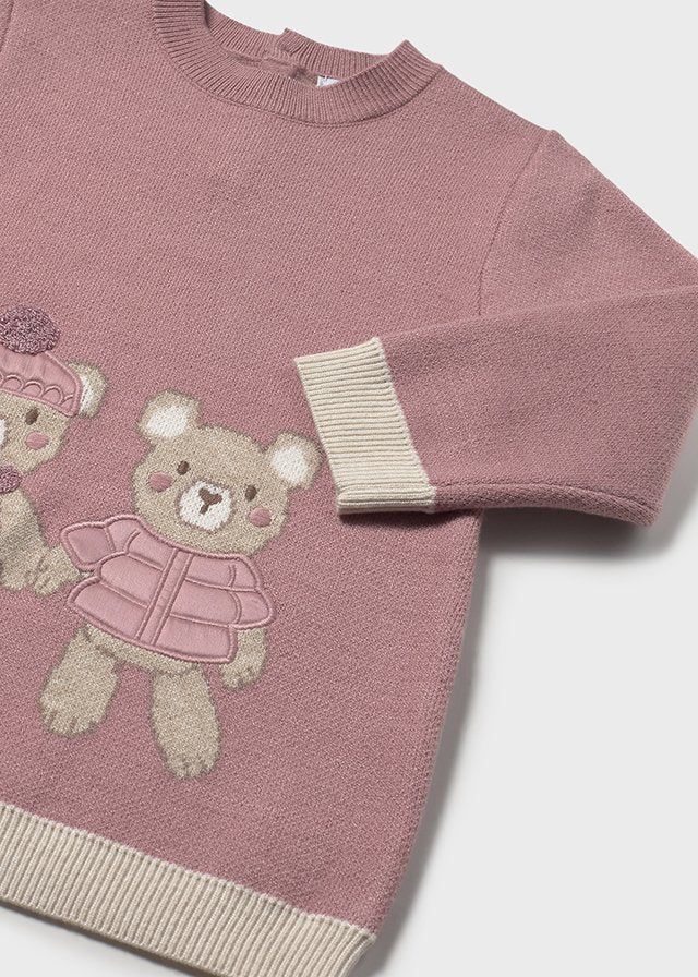 Vestito in maglia neonata Mayoral Orsetti rosa Mayoral 6 Mesi 68cm