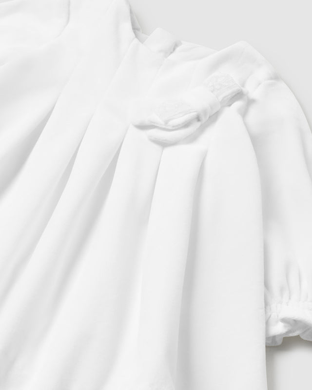 Vestito in velluto per neonata Mayoral Newborn bianco Mayoral Bianco