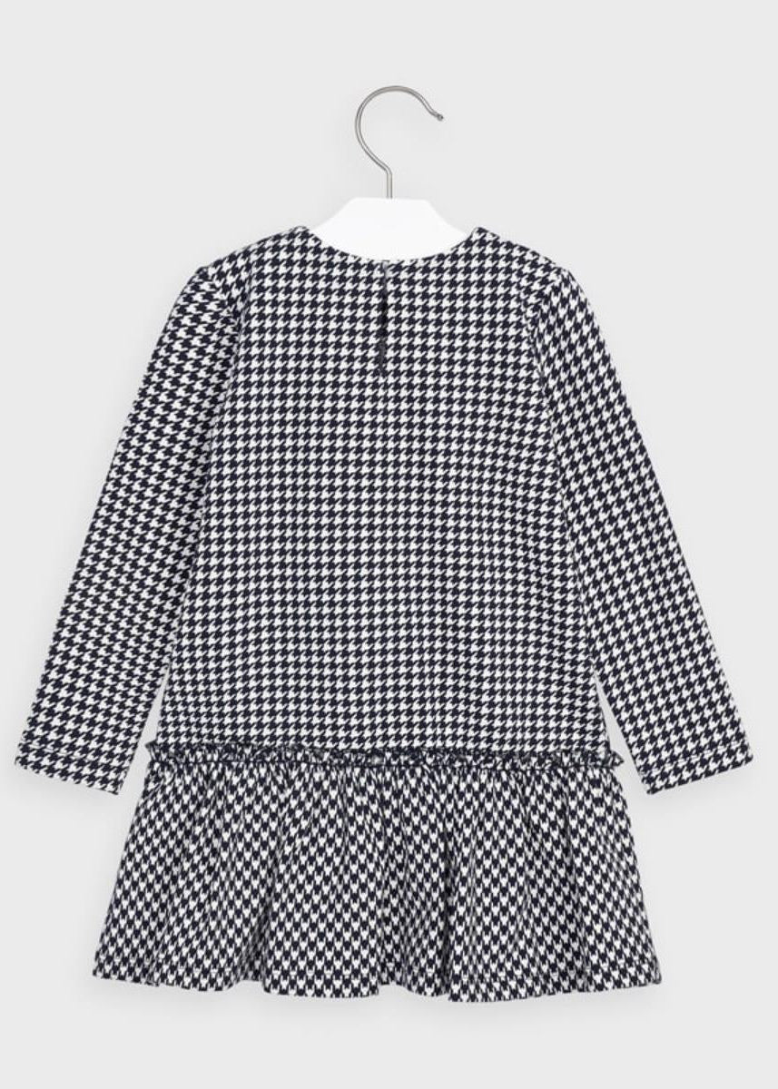 Vestito manica lunga bambina Mayoral fantasia blu marino - ErreGiModaBimbo