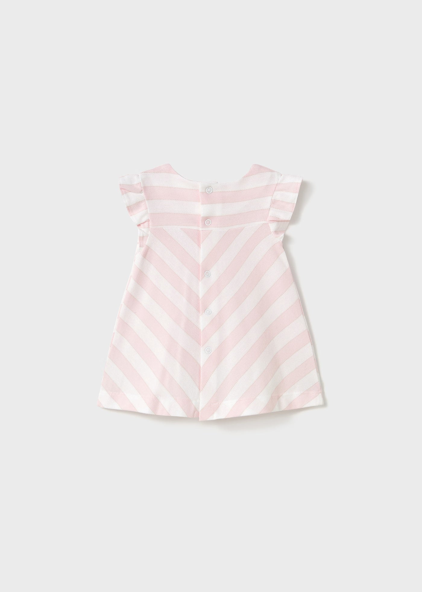 Vestito neonata Mayoral Newborn righe rosa con fiocco Mayoral Rosa