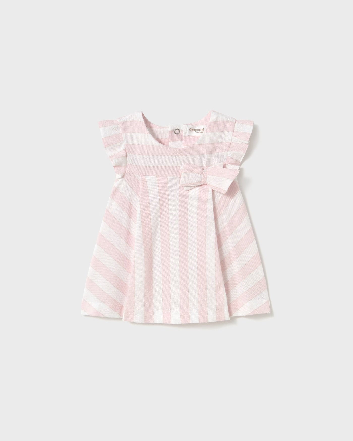 Vestito neonata Mayoral Newborn righe rosa con fiocco Mayoral Rosa