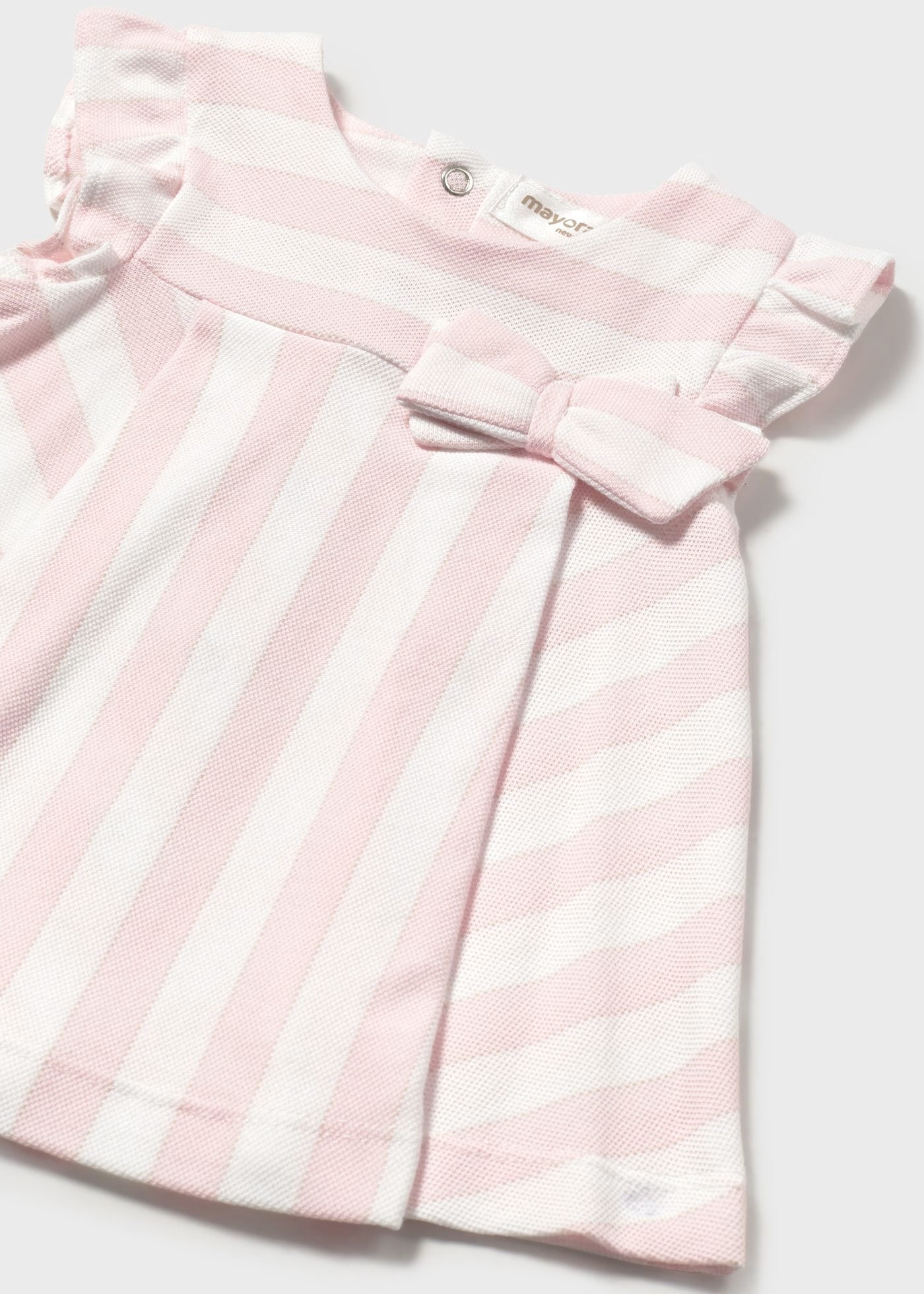 Vestito neonata Mayoral Newborn righe rosa con fiocco Mayoral Rosa