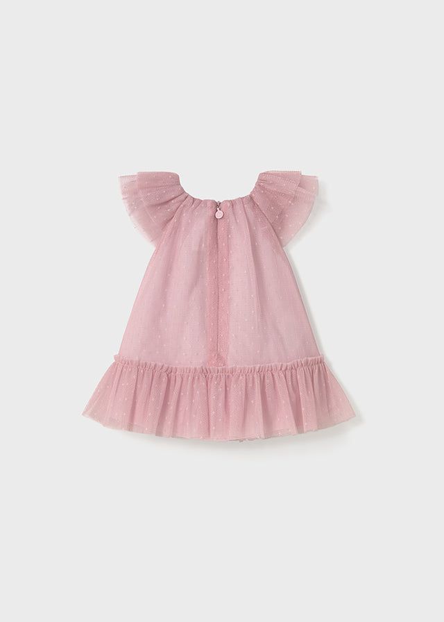 Vestito neonata Mayoral Newborn tulle rosa Mayoral Rosa