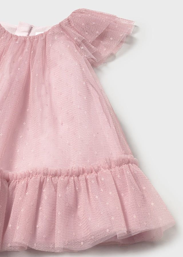 Vestito neonata Mayoral Newborn tulle rosa Mayoral Rosa