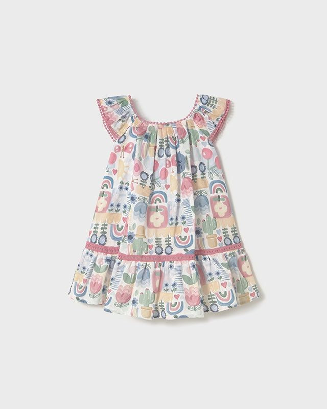 Vestito neonata Mayoral stampato fantasia rosa Mayoral Rosato