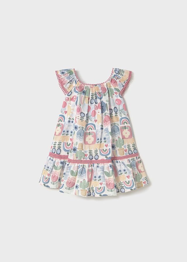 Vestito neonata Mayoral stampato fantasia rosa Mayoral Rosato
