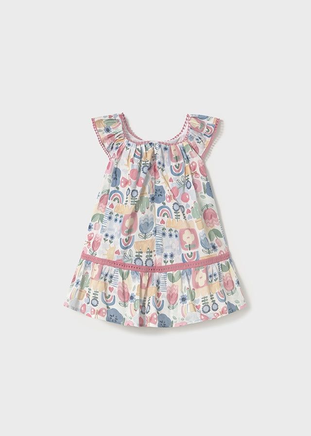 Vestito neonata Mayoral stampato fantasia rosa Mayoral Rosato