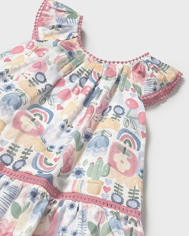 Vestito neonata Mayoral stampato fantasia rosa Mayoral Rosato