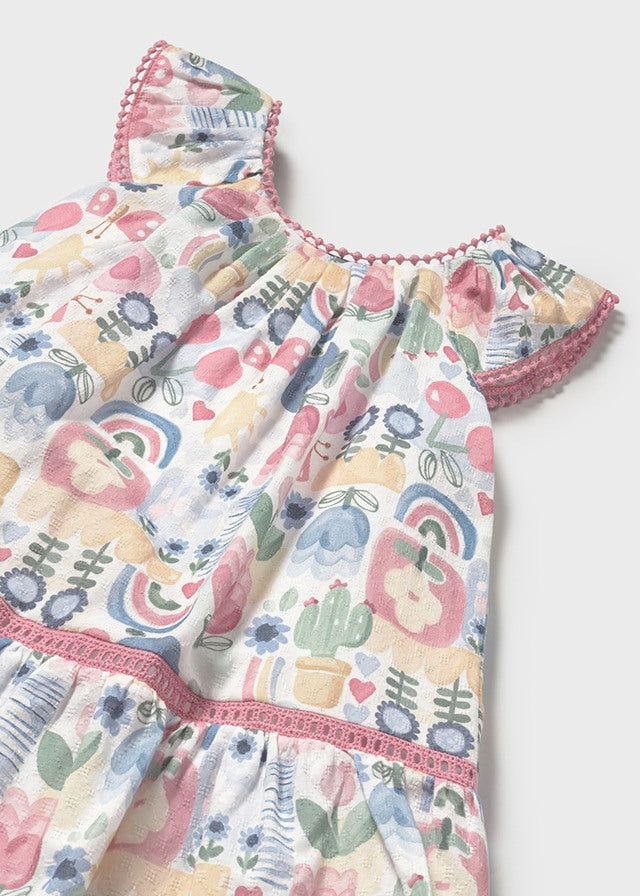 Vestito neonata Mayoral stampato fantasia rosa Mayoral Rosato