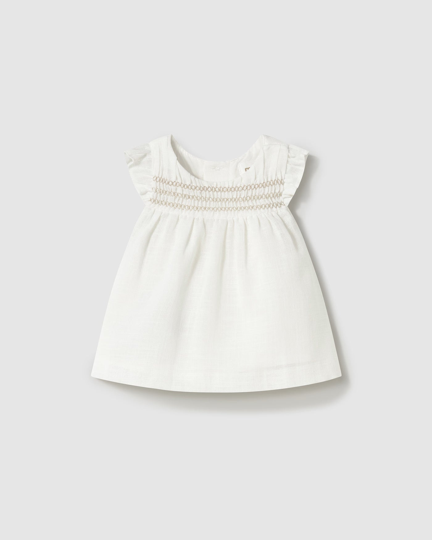 Vestito nido d'ape neonata Mayoral color panna Mayoral Panna