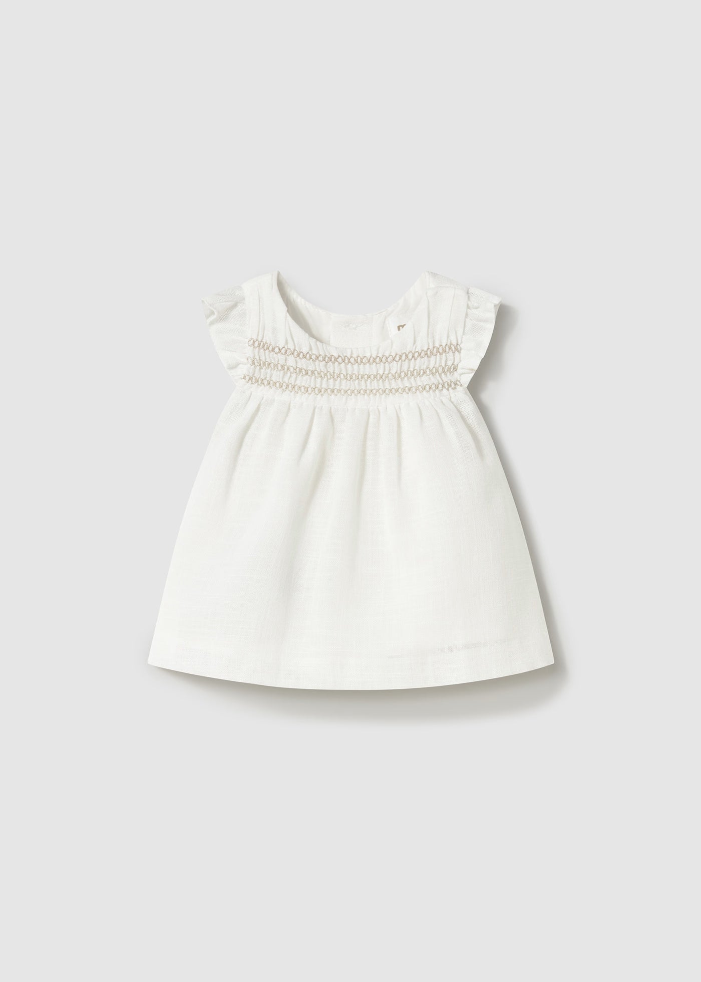 Vestito nido d'ape neonata Mayoral color panna Mayoral Panna