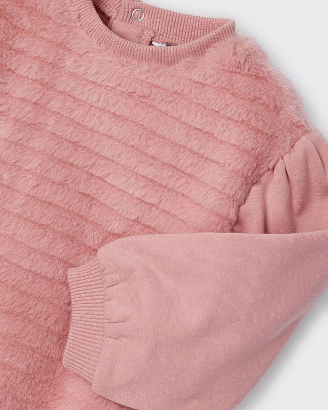 Vestito pellicciotto con borsetta neonata Mayoral rosa - ErreGiModaBimbo