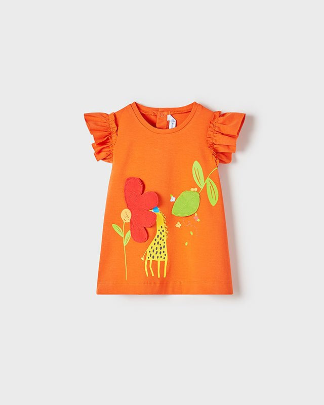 Vestito Play neonata Mayoral arancio giraffa - ErreGiModaBimbo