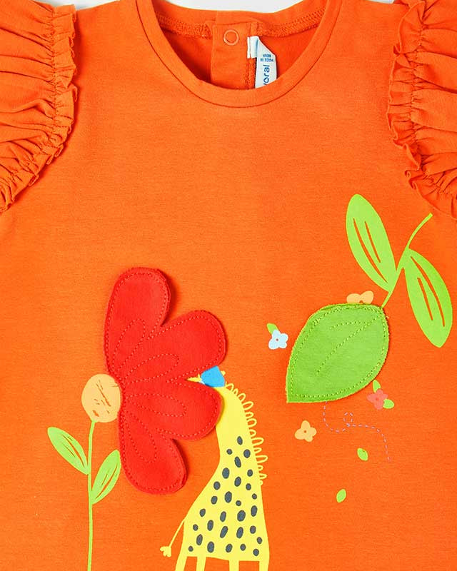 Vestito Play neonata Mayoral arancio giraffa - ErreGiModaBimbo