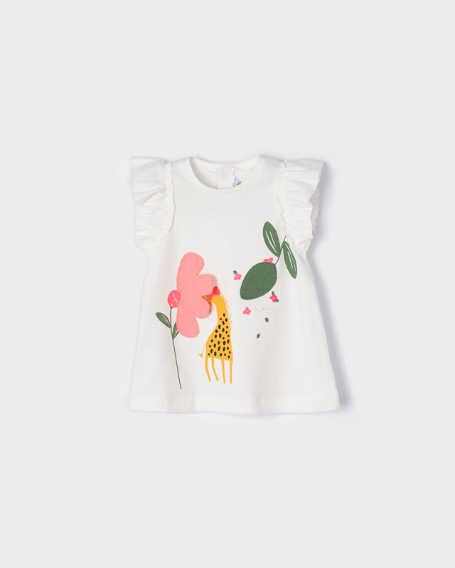 Vestito Play neonata Mayoral bianco giraffa - ErreGiModaBimbo