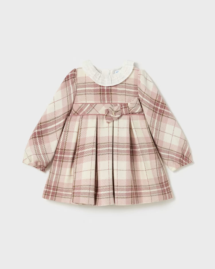 Vestito quadri colletto volant neonata Mayoral rosa Mayoral Rosa