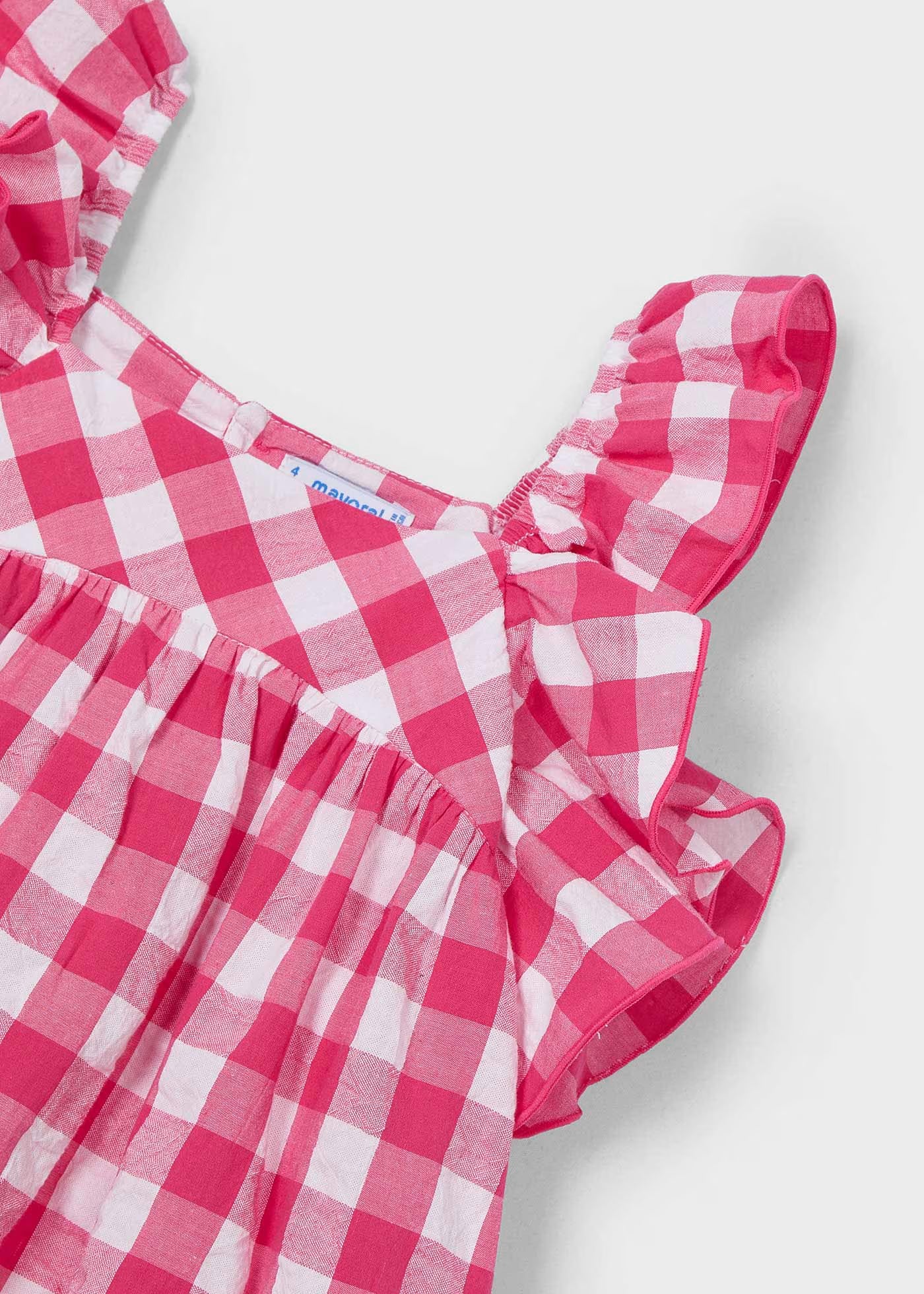 Vestito quadri vichy bambina Mayoral rosa peonia Mayoral Rosa
