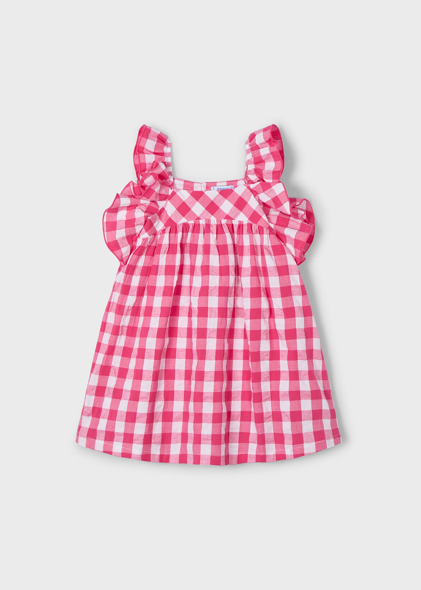Vestito quadri vichy bambina Mayoral rosa peonia Mayoral Rosa