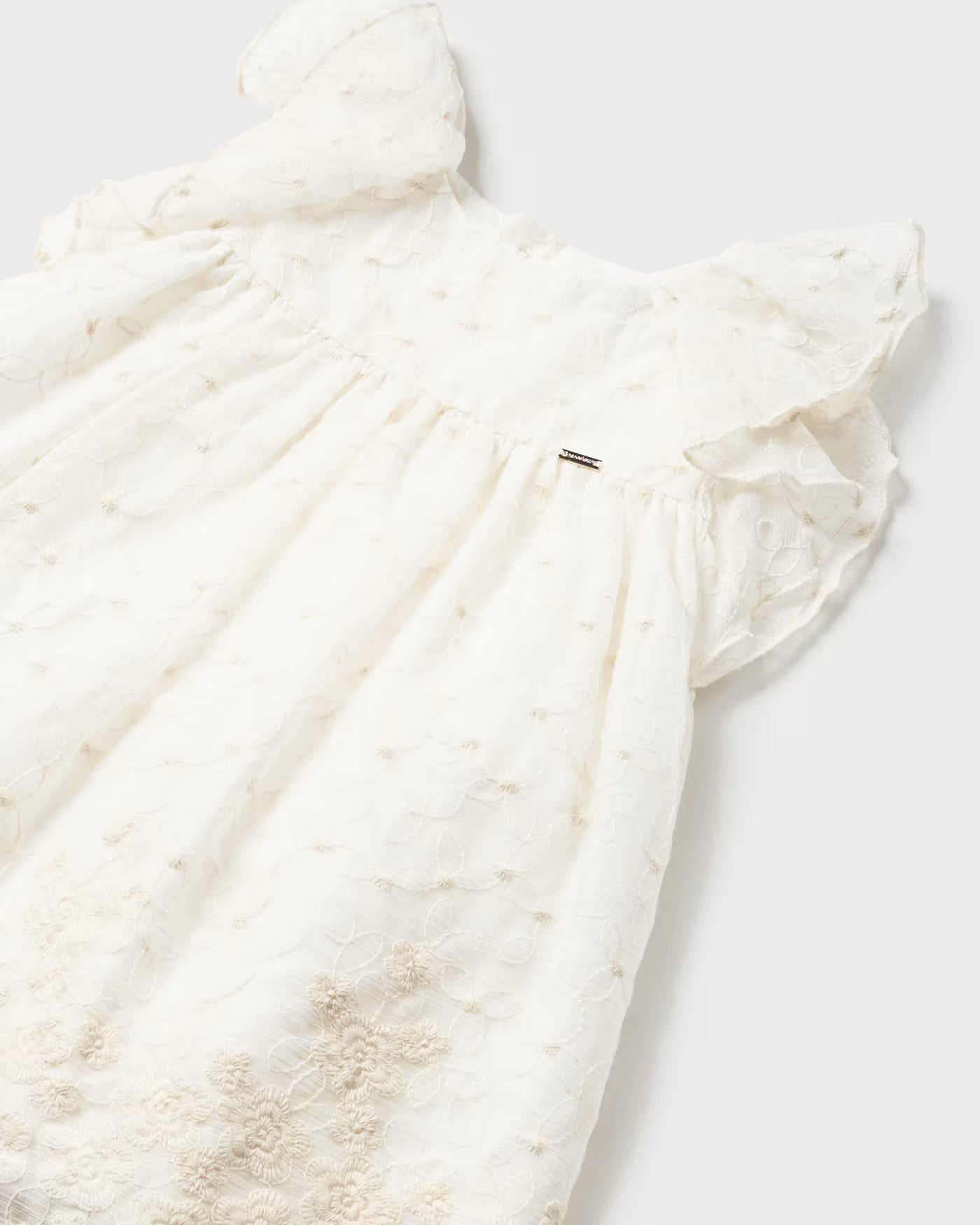 Vestito ricamato floreale neonata Mayoral panna Mayoral Panna