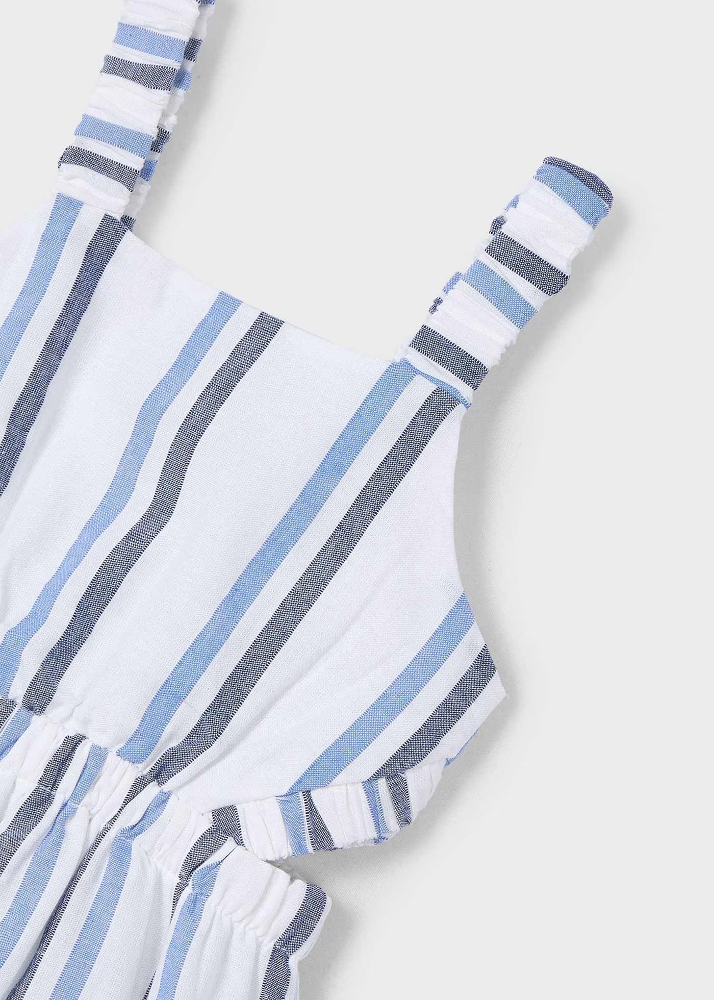 Vestito bretelle bambina Mayoral righe azzurra Mayoral Azzurro
