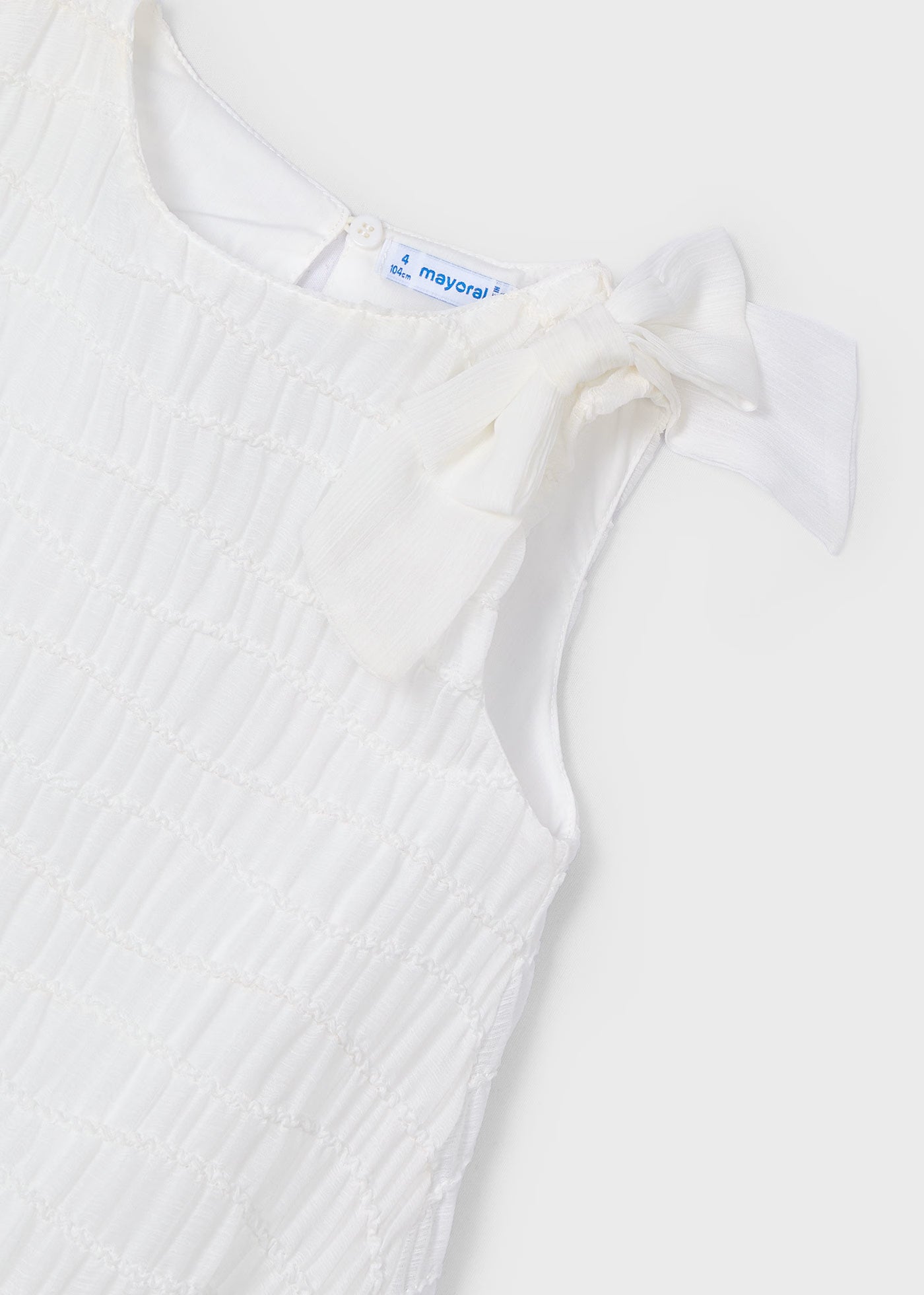 Vestito smanicato palloncino bambina Mayoral panna Mayoral Panna