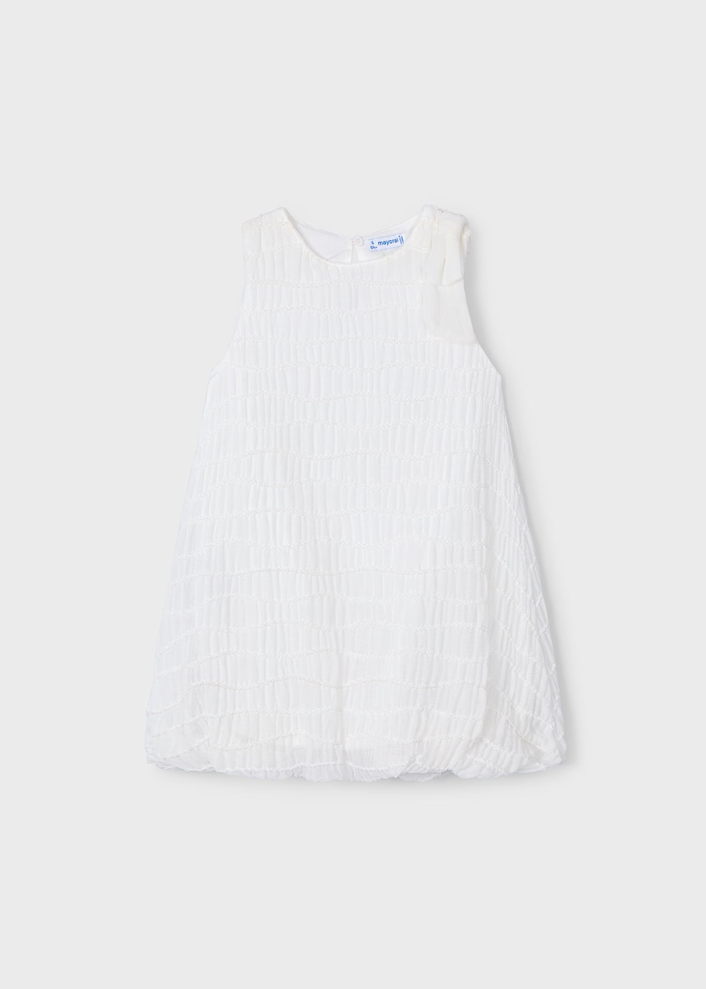 Vestito smanicato palloncino bambina Mayoral panna Mayoral Panna