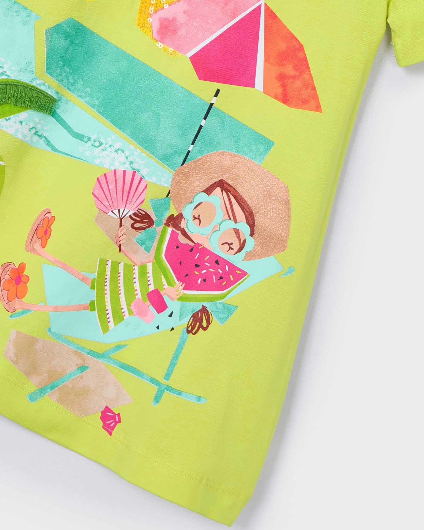 Vestito spalla fina bambina Mayoral stampa Mare cedro Mayoral Cedro