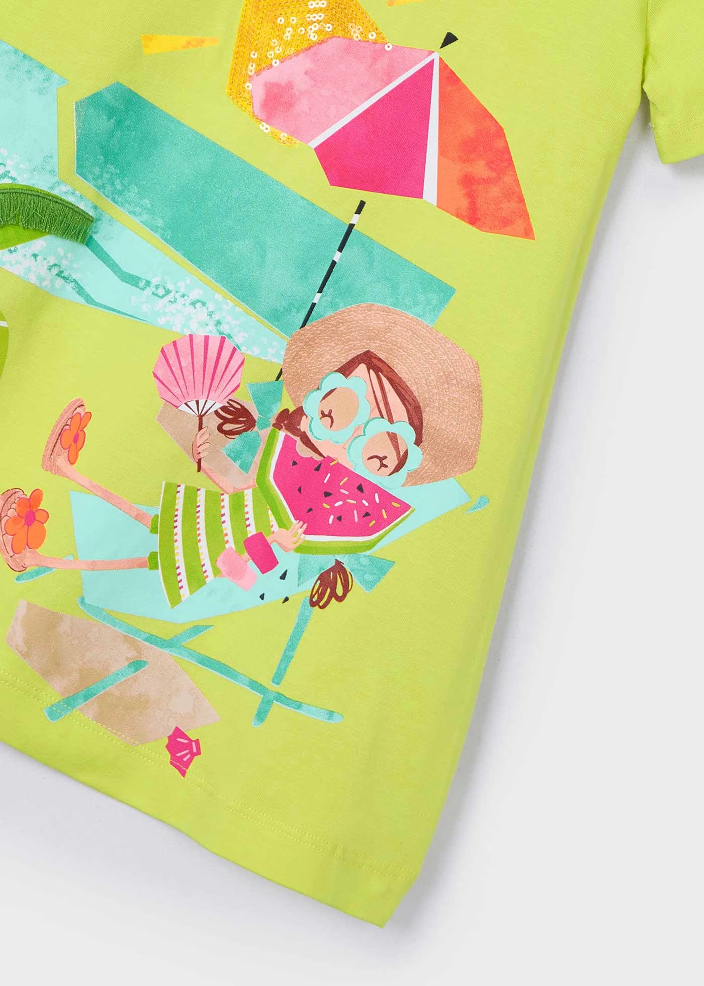 Vestito spalla fina bambina Mayoral stampa Mare cedro Mayoral Cedro