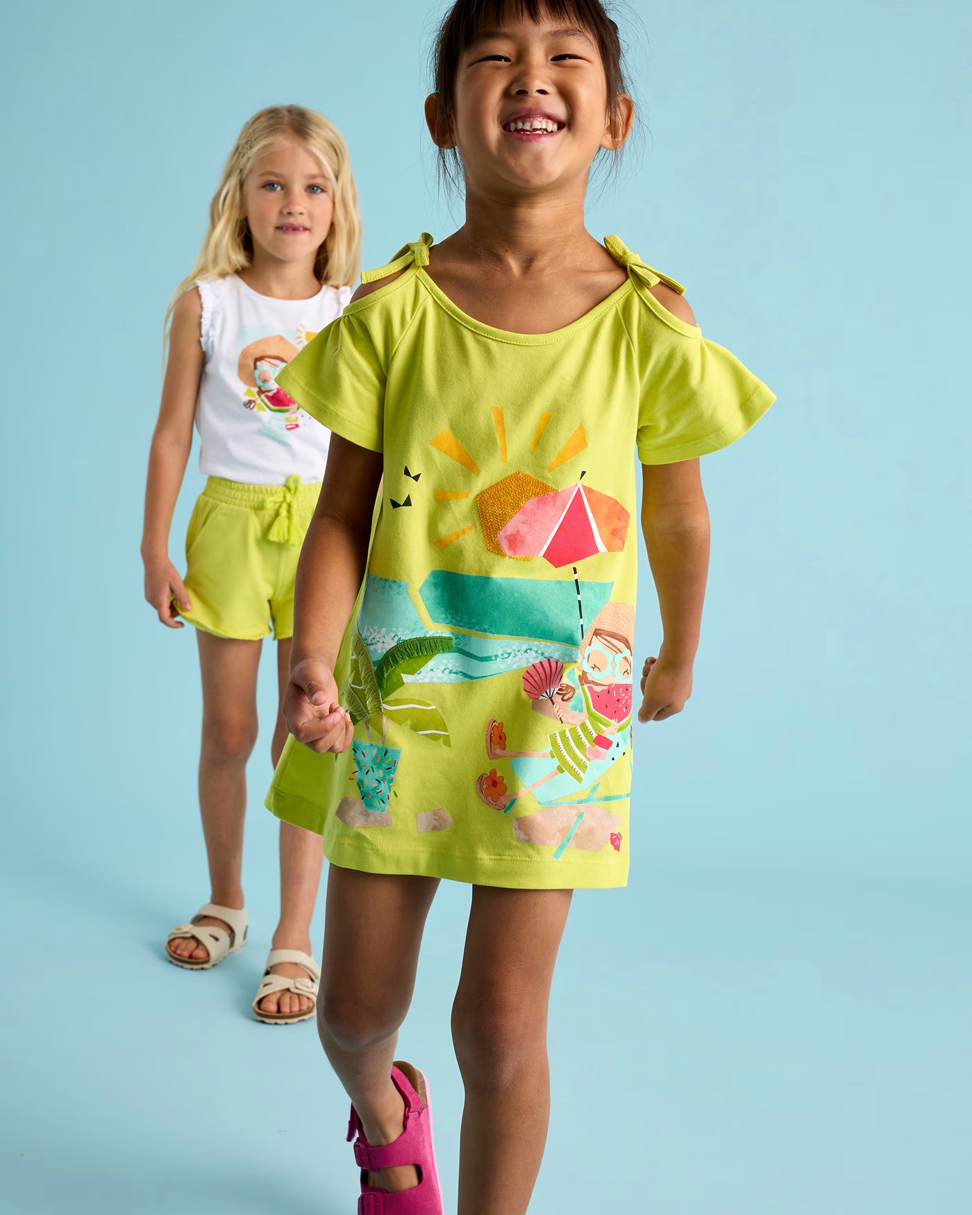 Vestito spalla fina bambina Mayoral stampa Mare cedro Mayoral Cedro