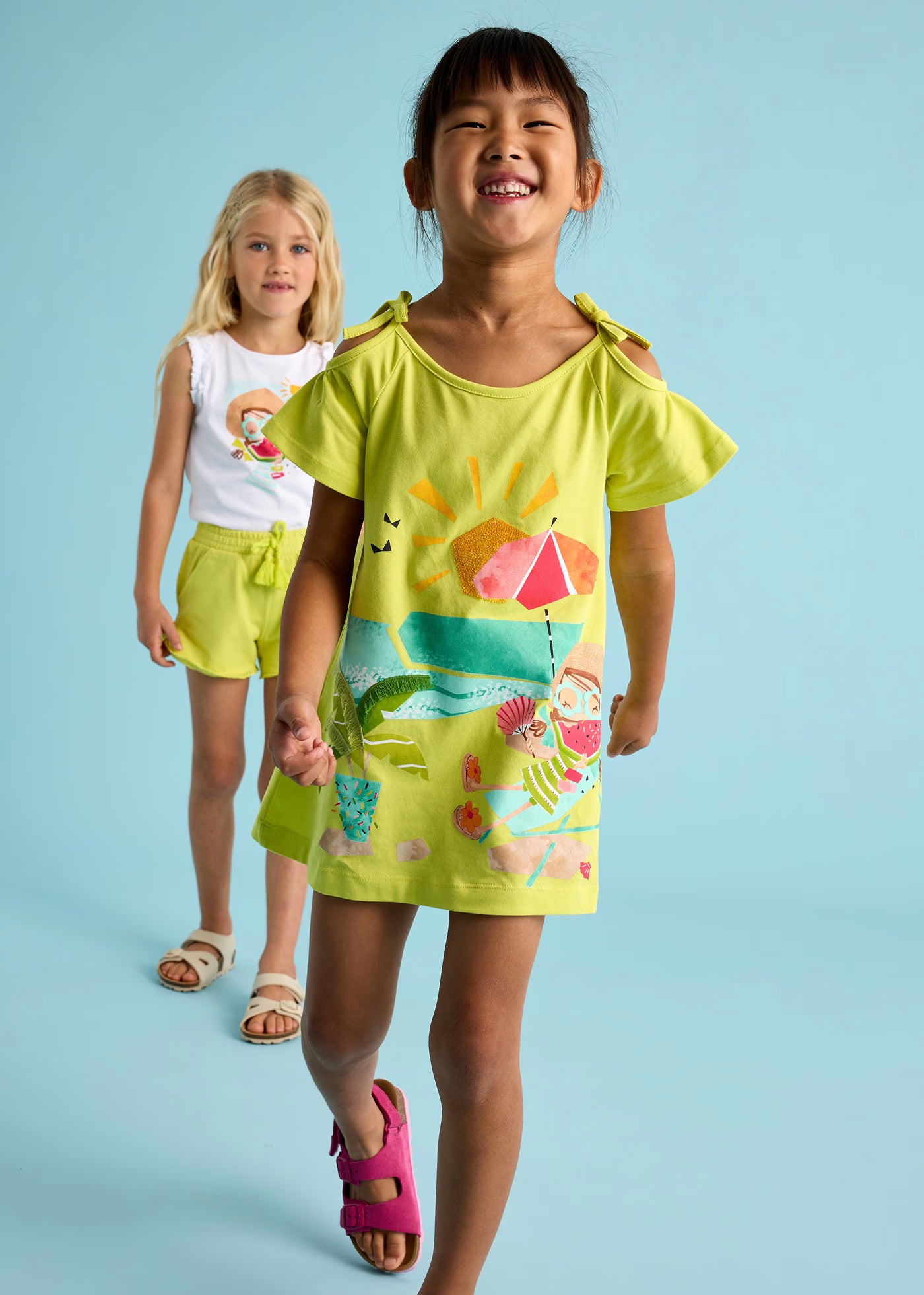 Vestito spalla fina bambina Mayoral stampa Mare cedro Mayoral Cedro