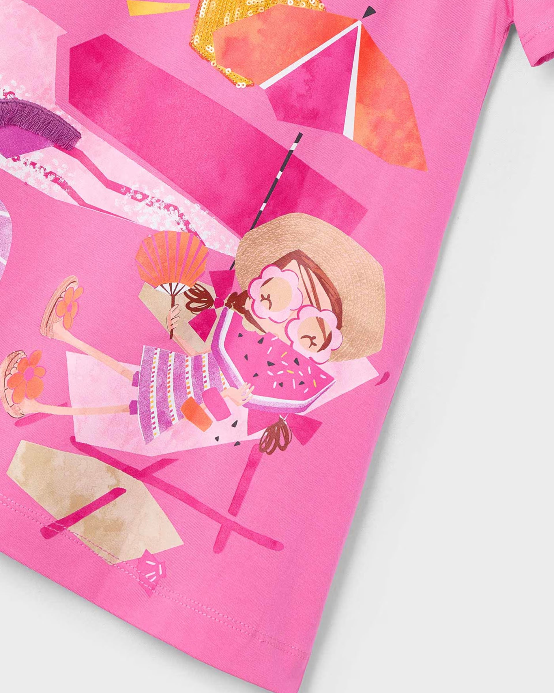 Vestito spalla fina bambina Mayoral stampa Mare rosa camelia Mayoral 2 Anni 92cm