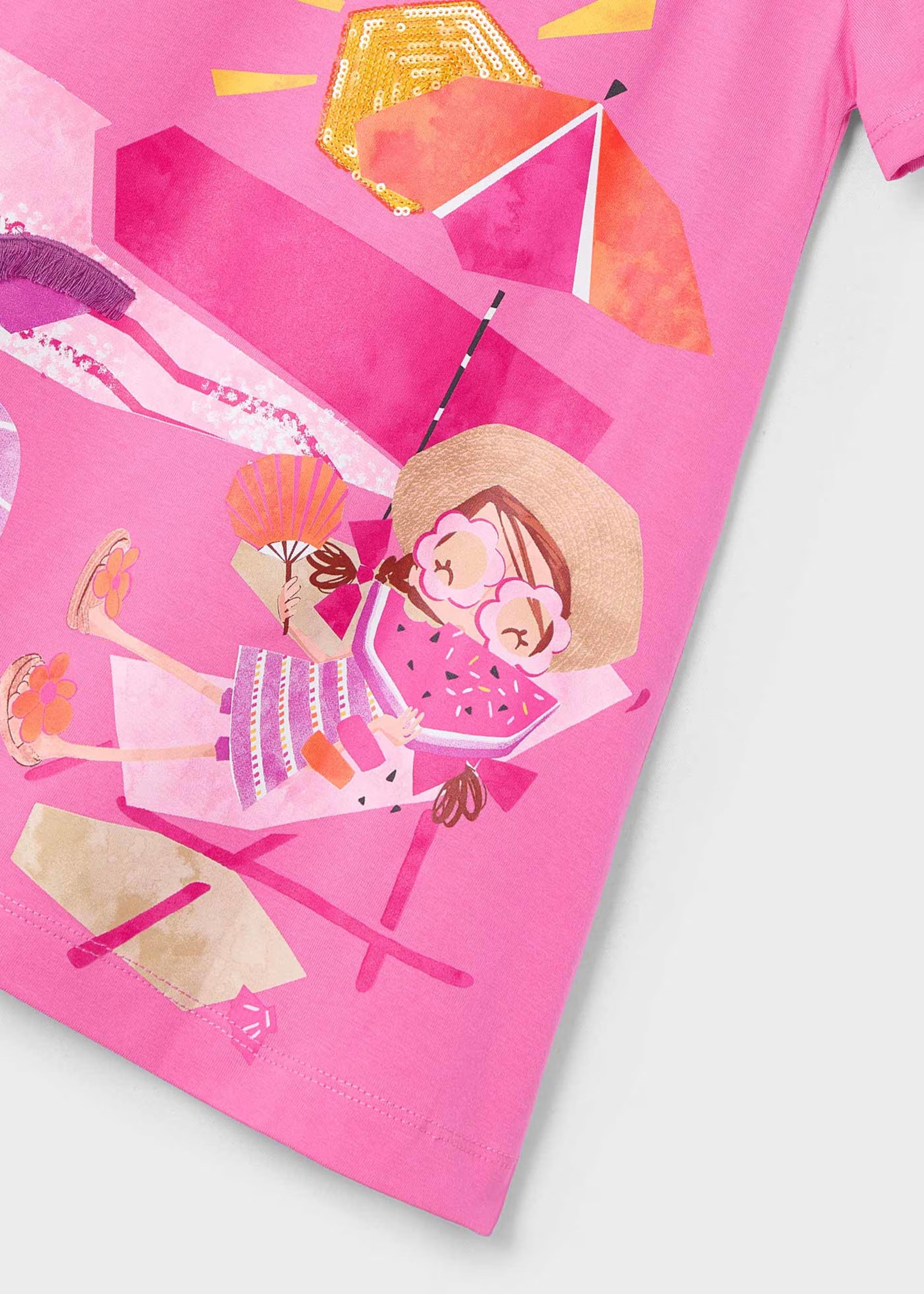 Vestito spalla fina bambina Mayoral stampa Mare rosa camelia Mayoral 2 Anni 92cm