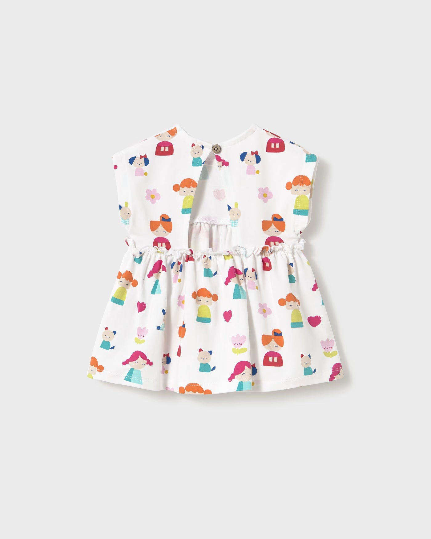 Vestito stampato casual neonata Mayoral Newborn bianco Mayoral Bianco
