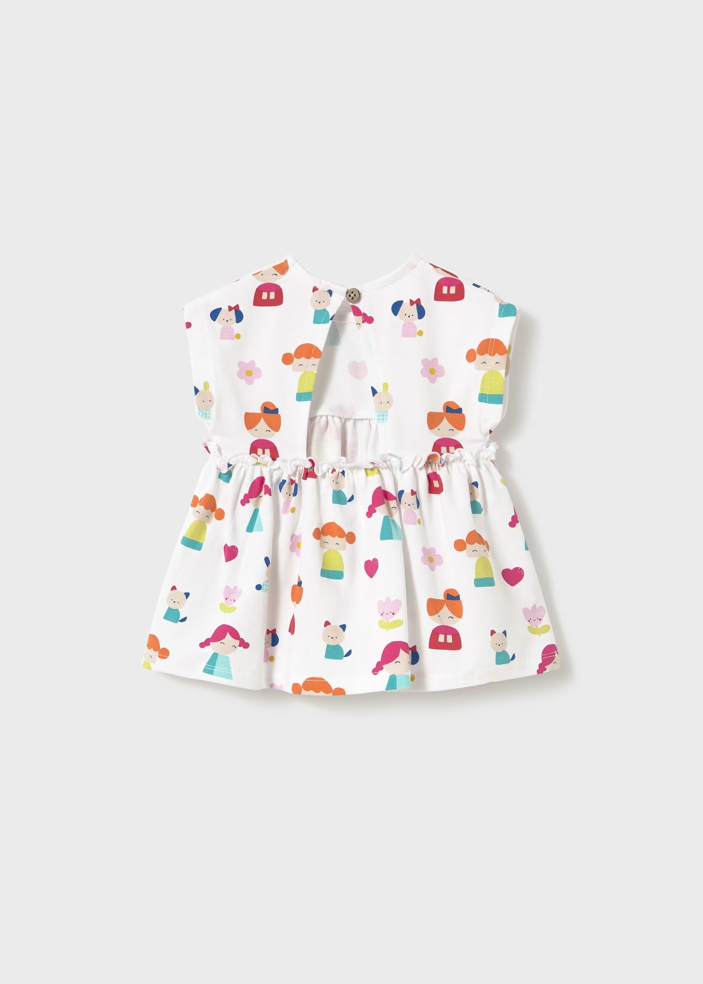 Vestito stampato casual neonata Mayoral Newborn bianco Mayoral Bianco