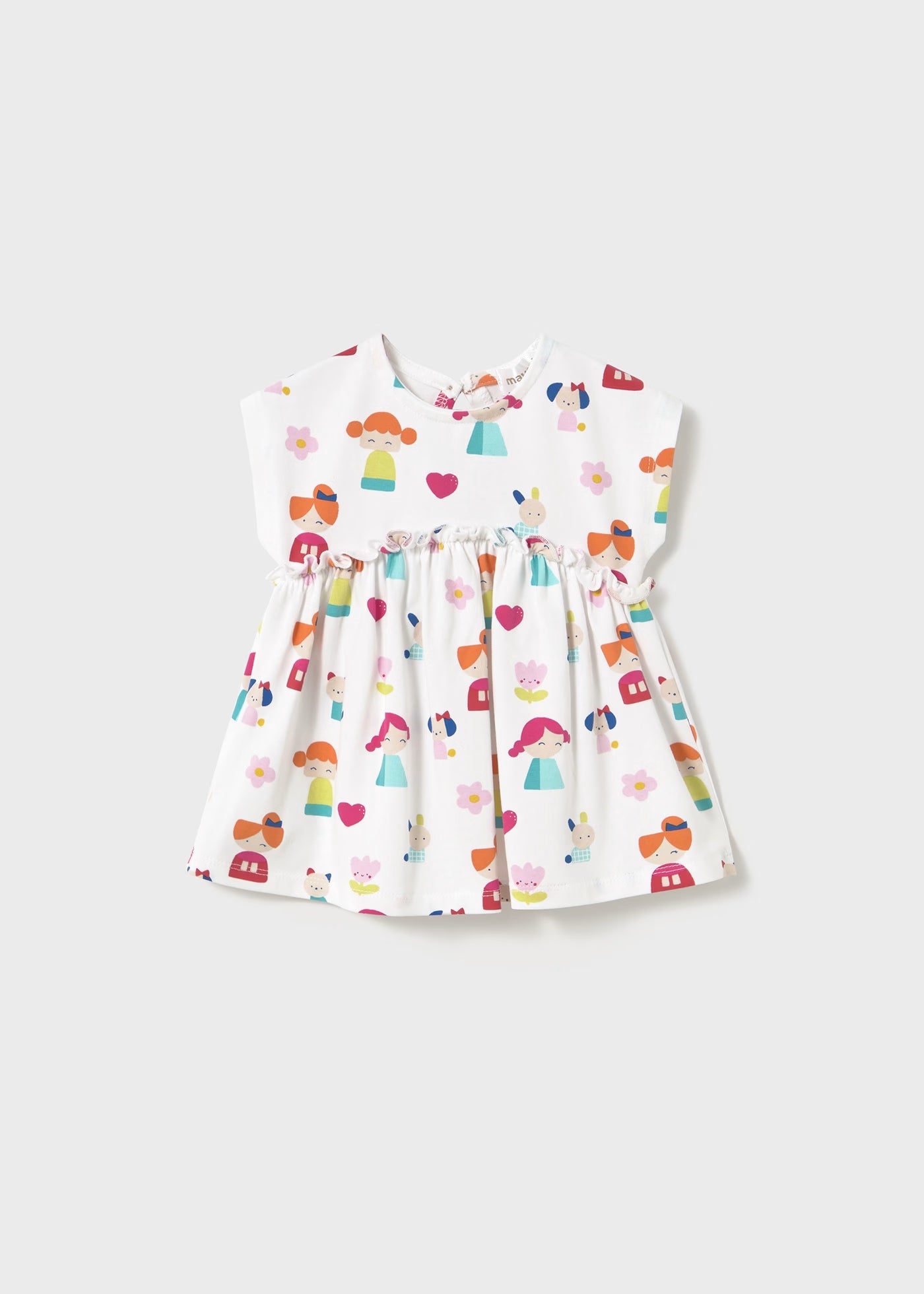 Vestito stampato casual neonata Mayoral Newborn bianco Mayoral Bianco