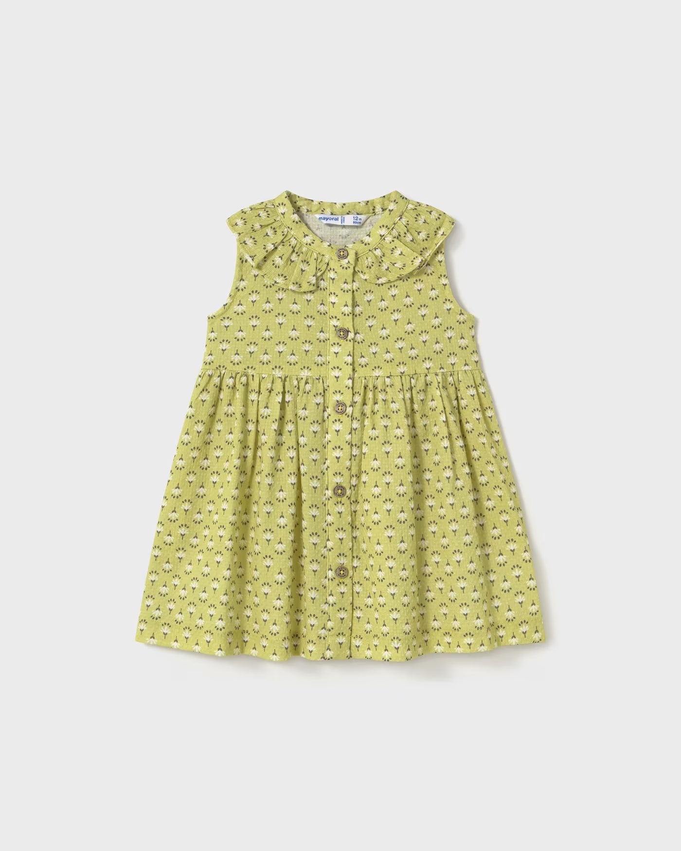 Vestito stampato con bottoni neonata Mayoral floreale pistacchio Mayoral 6 Mesi 68cm