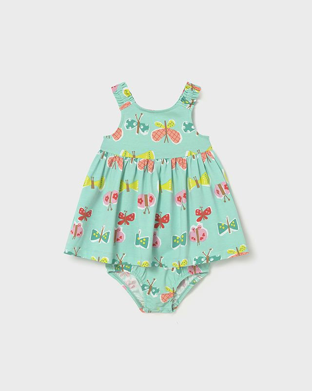 Vestito neonata turchese floreale Mayoral con copripannolino Mayoral 6 Mesi 68cm
