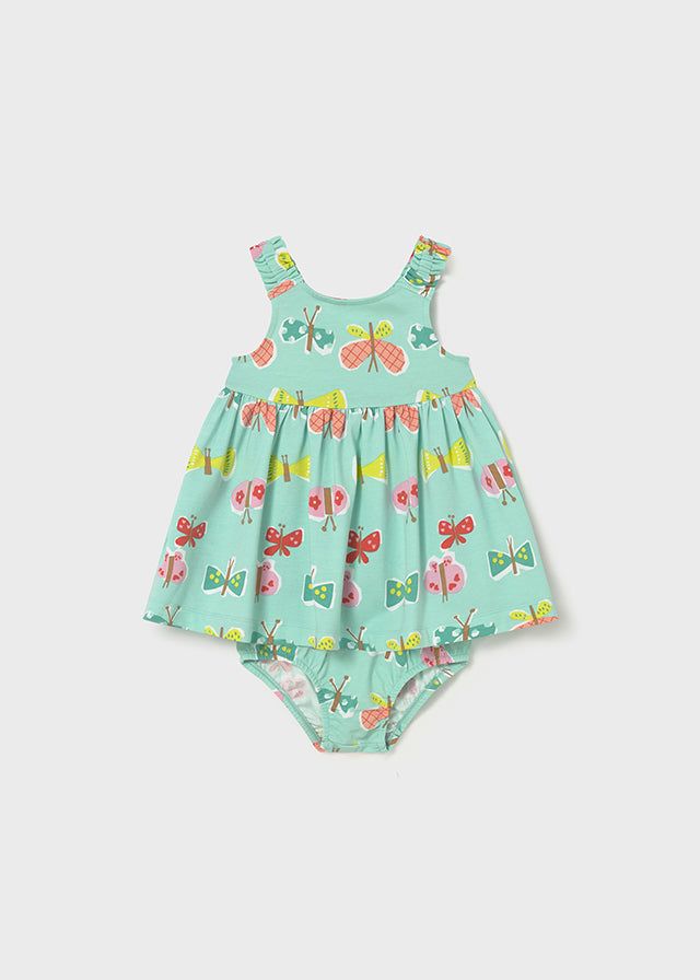 Vestito neonata turchese floreale Mayoral con copripannolino Mayoral 6 Mesi 68cm