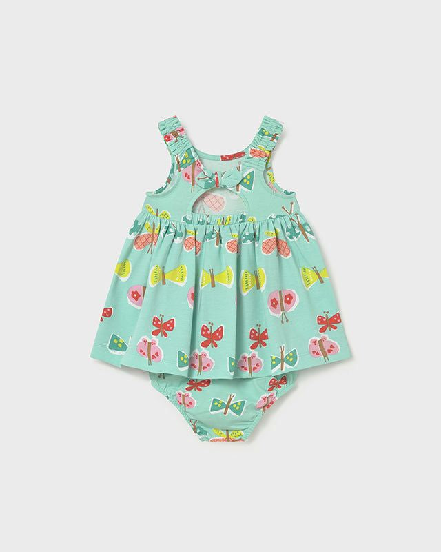 Vestito neonata turchese floreale Mayoral con copripannolino Mayoral 6 Mesi 68cm