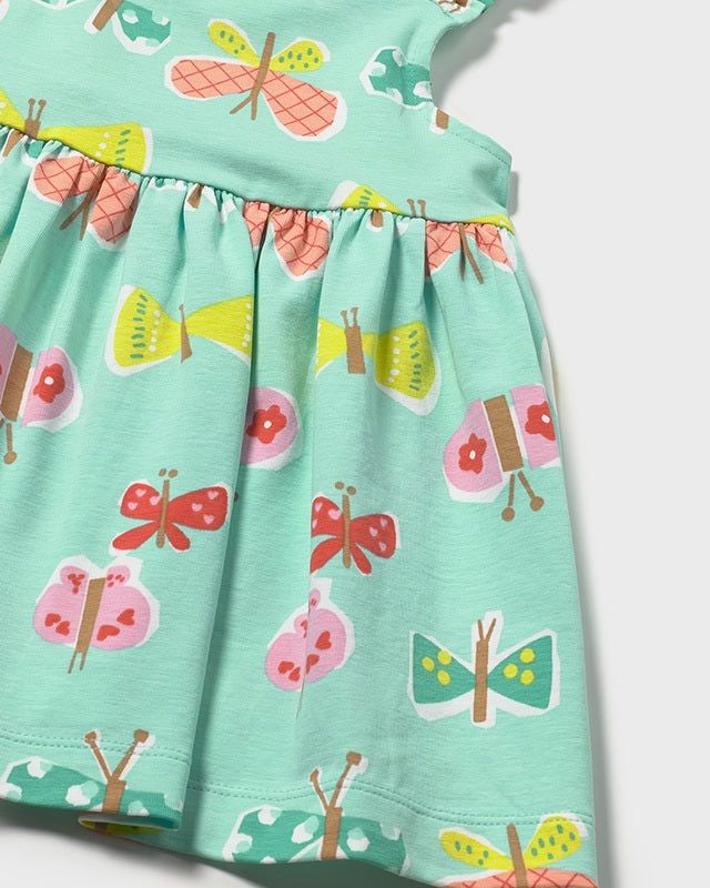 Vestito neonata turchese floreale Mayoral con copripannolino Mayoral 6 Mesi 68cm