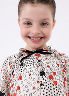 Vestito stampato filo metallizzato bambina Mayoral "Cuori" - ErreGiModaBimbo
