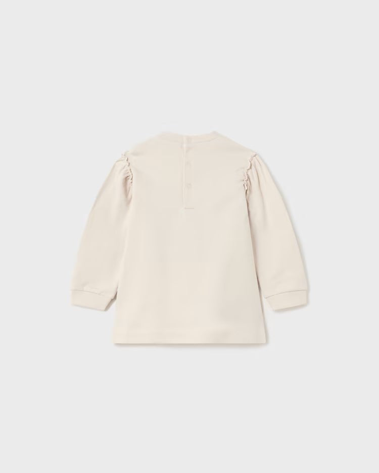 Vestito stampato maxifelpa caldo cotone neonata Mayoral cecio - ErreGiModaBimbo
