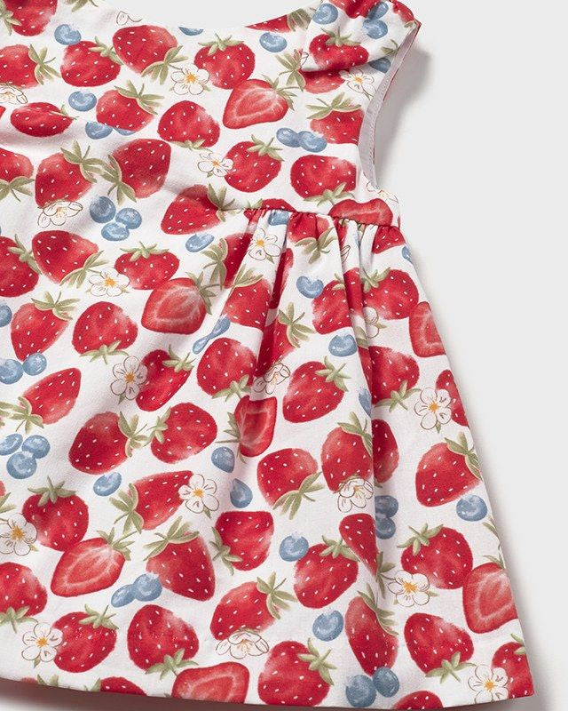 Vestito per neonata Mayoral fragole rosso Mayoral 0-1 Mesi 55cm