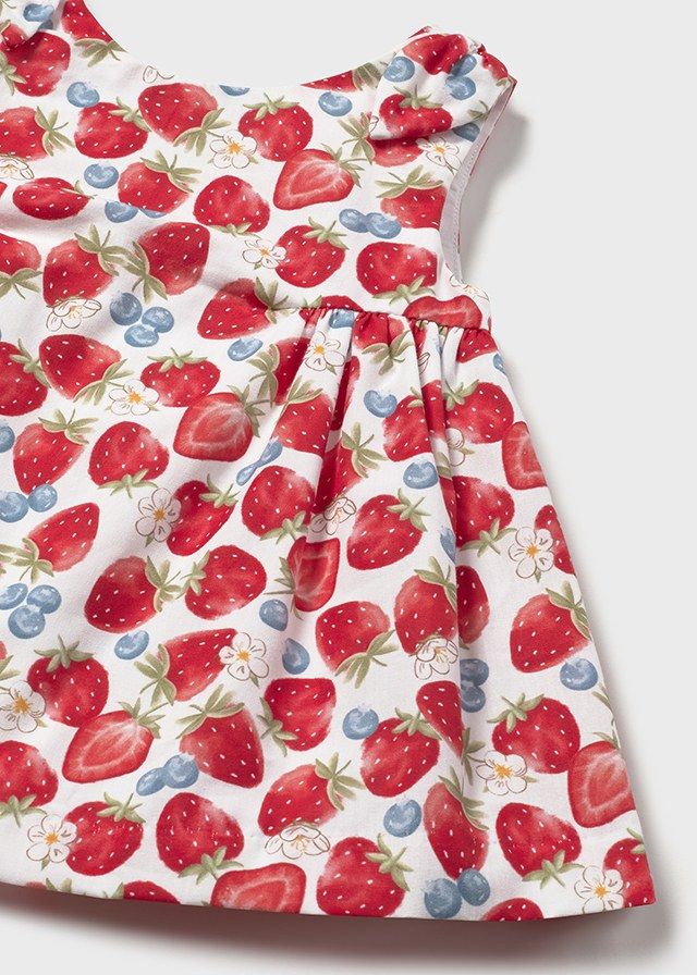 Vestito per neonata Mayoral fragole rosso Mayoral 0-1 Mesi 55cm