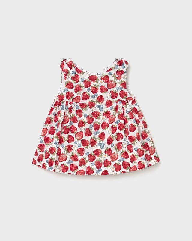 Vestito per neonata Mayoral fragole rosso Mayoral 0-1 Mesi 55cm