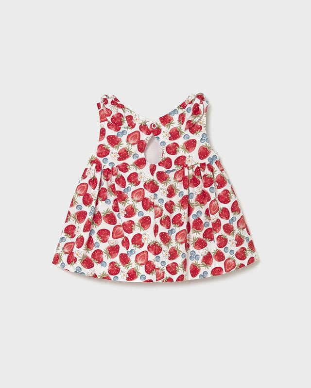 Vestito per neonata Mayoral fragole rosso Mayoral 0-1 Mesi 55cm