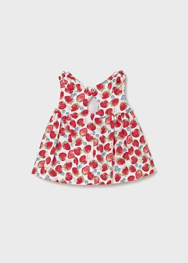 Vestito per neonata Mayoral fragole rosso Mayoral 0-1 Mesi 55cm