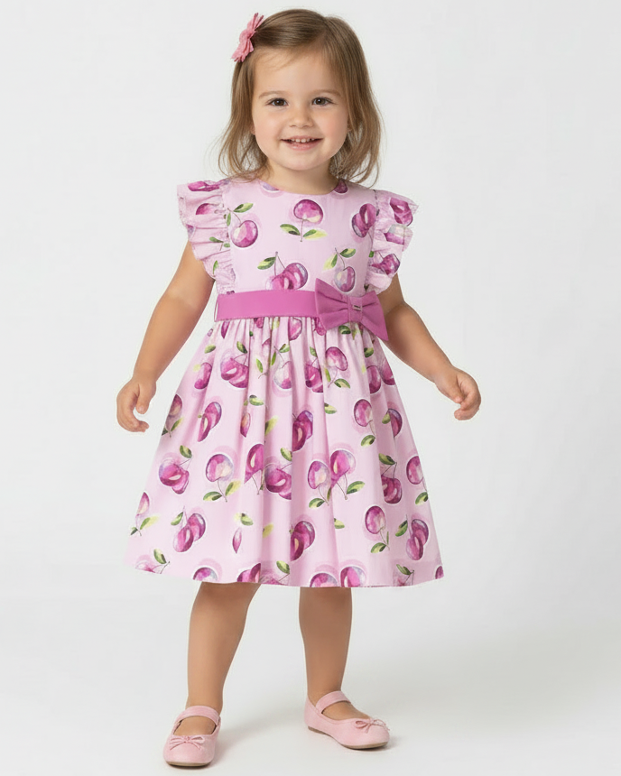 Vestito stampato neonata Mayoral stampa frutta malva Mayoral Malva